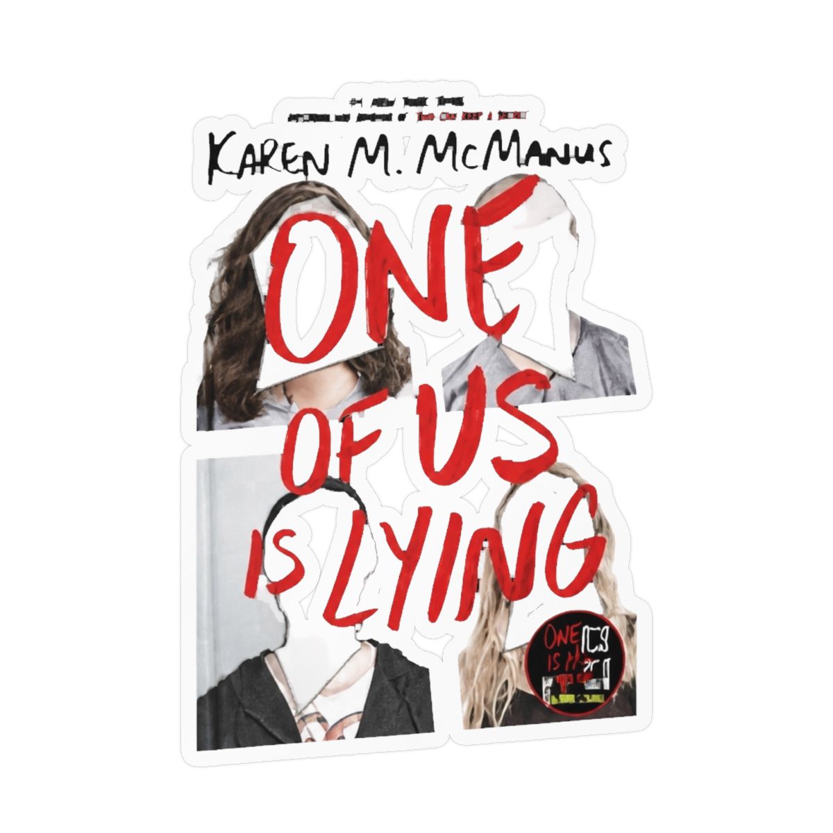 One of Us is Lying Book Stack Sticker | Gift Laptop Decal Planner Waterproof Stickers Books Bookish YA Mystery Karen M. Mcmanus